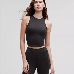 Lululemon Black Sleeveless Crop Top